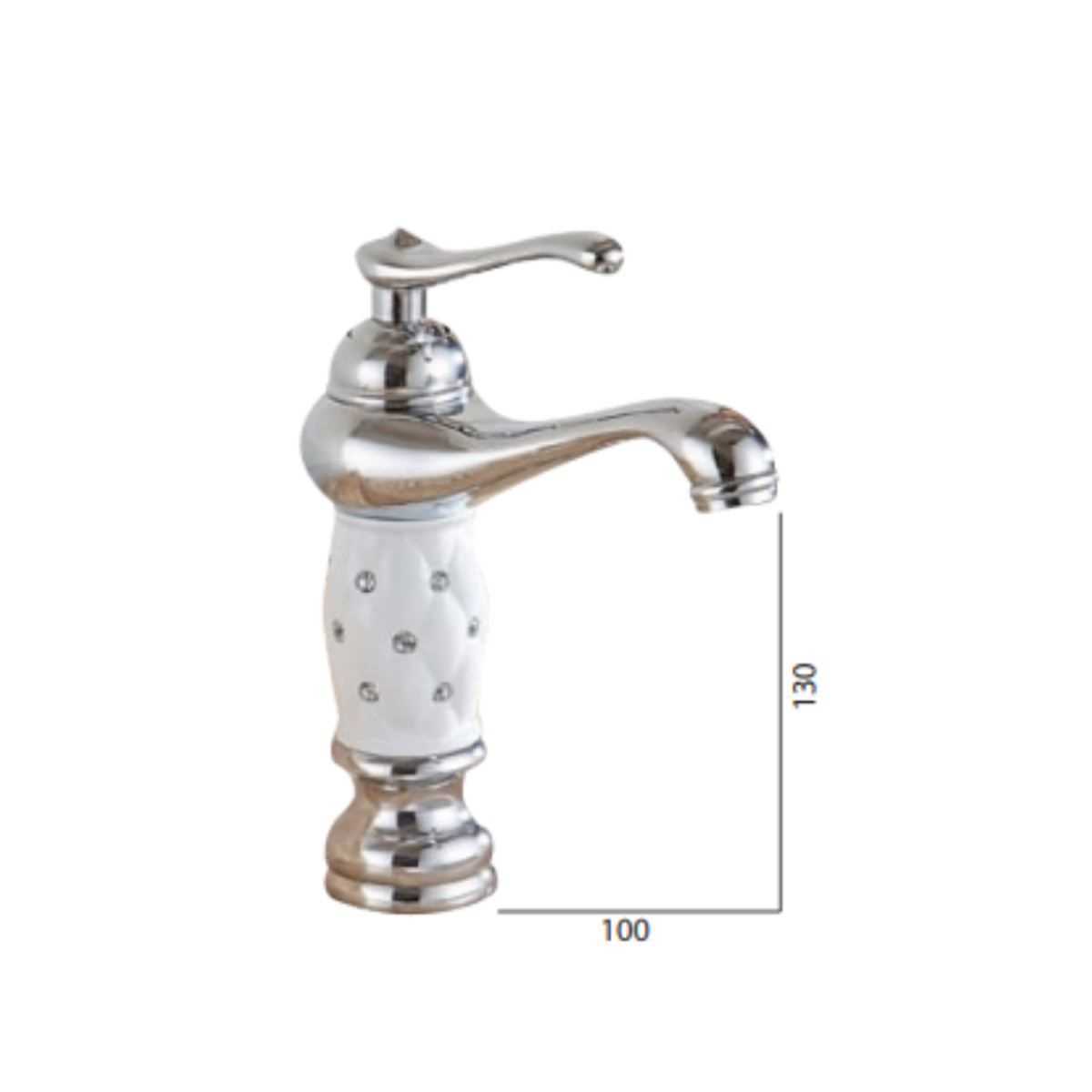 Roza Gümüş Lavabo Bataryası